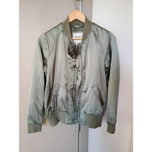 Y2k Abercrombie & Fitch Satin Utility Bomber flight jacket old money baddie